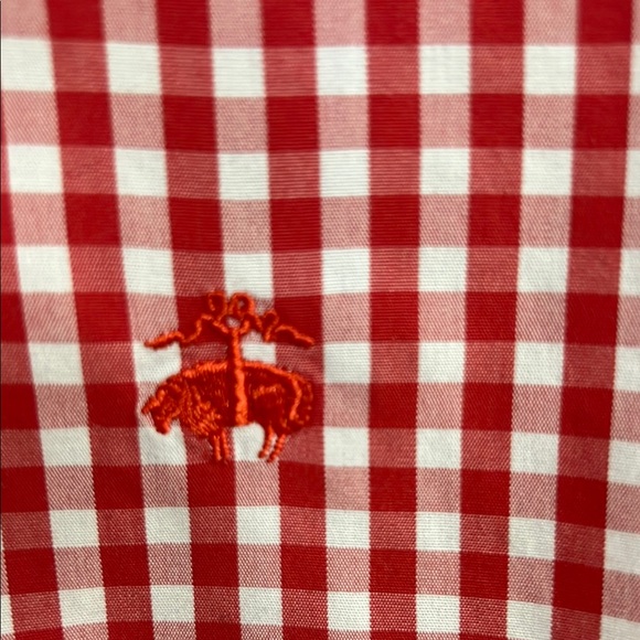 Brooks Brothers Red and White Checkered Casual Button Down Shirt - Picture 5 of 6